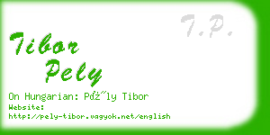 tibor pely business card